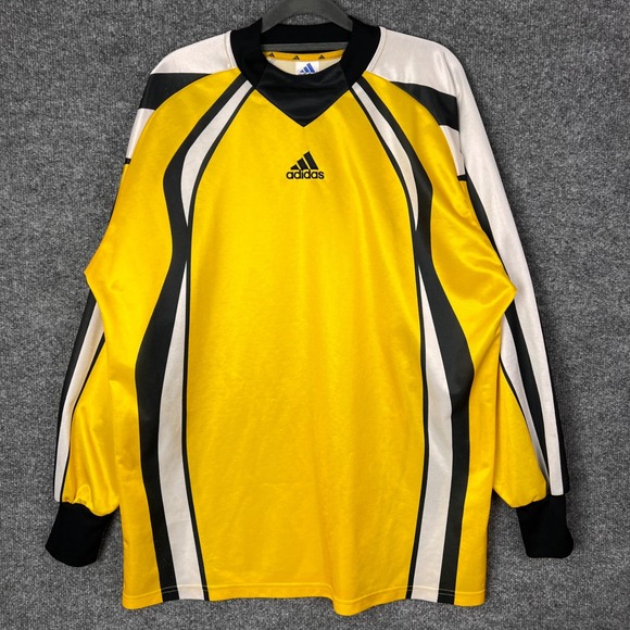 adidas Other - VINTAGE Adidas Goalkeeper Jersey Mens L Yellow 2001 Long Sleeve Shirt